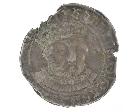 Henry VIII, Groat, Third coinage (1544-7) - Tower mint, Bust 2, Lis mintmark (1544-7), HENRIC 8 D G AGL FRA Z HIB REX, R. POS