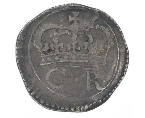 Ireland, Charles I, Shilling, The Great Rebellion, Issue of 1643-44, 'Ormonde Money', Crowned C·R (for Charles Rex) in double