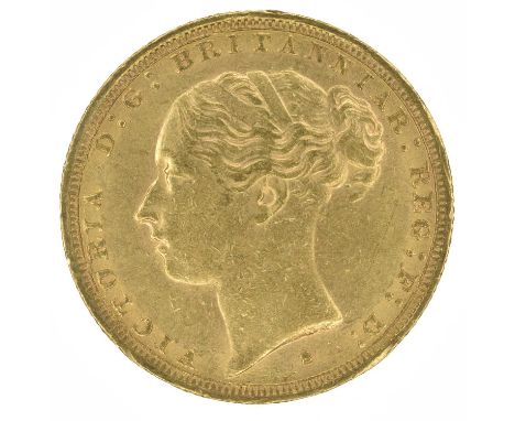 Queen Victoria, Sovereign, 1887, Second head l. WW complete on broad trun, S below head for Sydney Mint, Australia, R. St. Ge