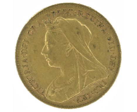 Queen Victoria, Half-Sovereign, 1901, Old veiled bust l. R. St. George and dragon, London Mint, edge milled, gold, weight 4.0