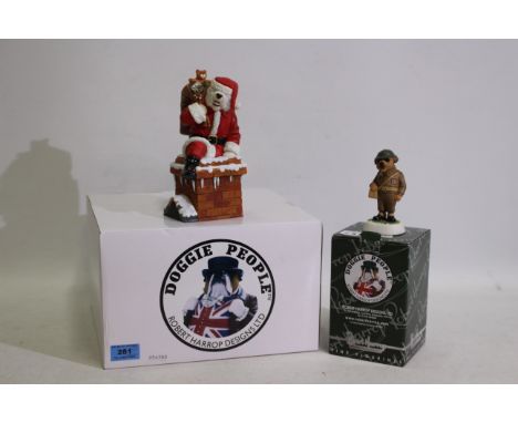 Robert Harrop - 2 x boxed Doggie People dog figures - Lot includes a limited edition number 56 of 200 #DPCS15 Old English She