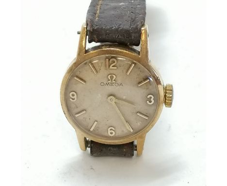 Ladies 9ct gold cased Omega manual wind wristwatch with a 620 movement - running - WE CANNOT GUARANTEE THE TIMEKEEPING OR RUN