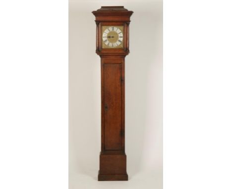 AN OAK-CASED LONGCASE CLOCK, the silvered chapter ring signed 'Stephen White, Alton', with Roman numerals and single-handed t