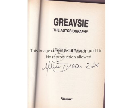 JIMMY GREAVES "Greavsie" book signed by Jimmy. Chelsea , Tottenham and England forward. Generally good 