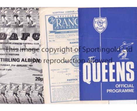 SCOTTISH FOOTBALL PROGRAMMES Sixty six programmes from 1960's and 1970's including home clubs represented by several clubs in