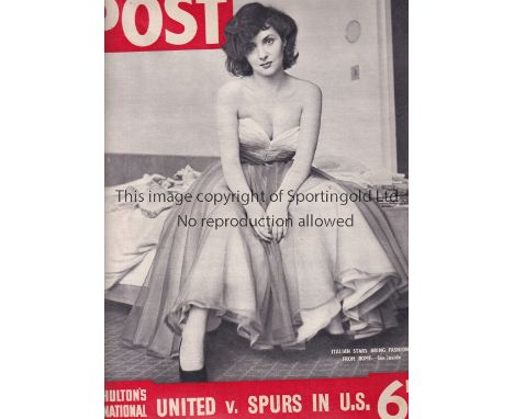 SPURS / MAN UNITED Picture Post Magazine dated 5/7/1952 with a 4 Page report of the Tottenham v Manchester United tour match 