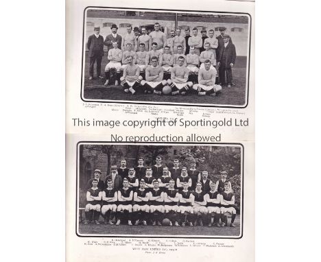FOOTBALL 1905/6 Seven 9" X 6" B/W team group pictures from 1905/6 including Woolwich Arsenal, Chelsea, Millwall Athletic, Ful