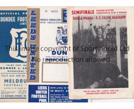 EUROPEAN SEMI FINALS / DUKLA PRAGUE V CELTIC 1967&nbsp; &nbsp; &nbsp;A collection of 43 European Semi Finals programmes inclu