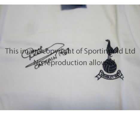 TOTTENHAM 1967 FA Cup Final replica shirt, signed by Dave Mackay who captained the side to a memorable 2-1 victory over Chels