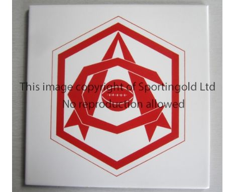 ARSENAL Ceramic tile with the Arsenal logo from the 1930's removed from Highbury Stadium when it was demolished in 2006. Good