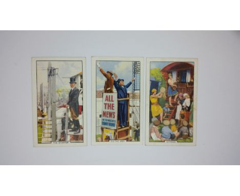 GALLAHER, complete (12), inc. Racing Scenes, Animals &amp; Birds, Army Badges, The Navy, The Reason Why etc., in modern album