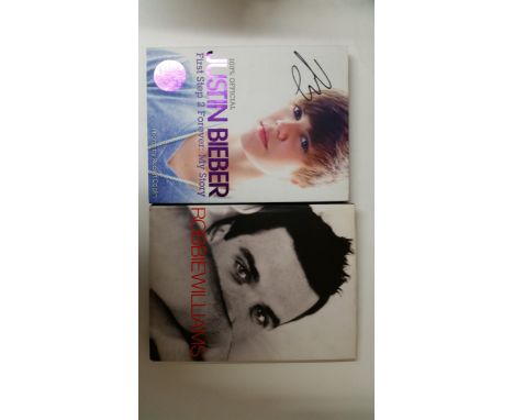 POP MUSIC, signed hardback editions of biographies, Robbie Williams Somebody Someday (signed to titled page); Justin Beiber -