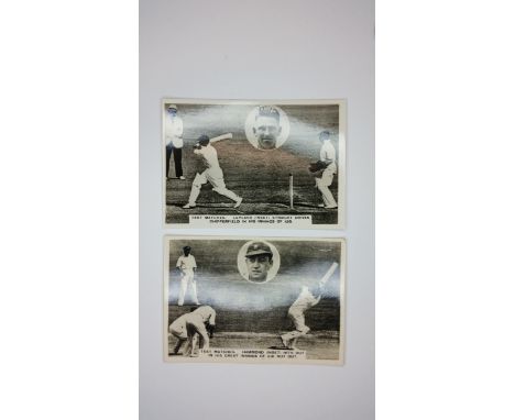 CRICKET, selection, inc. complete (8), inc. Players Cricketers Caricatures RIP, County Print 1960s Test Cricketers, A.T. Mark