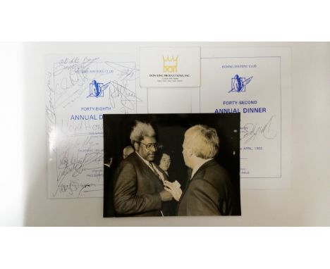 BOXING, selection, inc. signed Annual Dinner menu, 15th April 1999 (14* signatures to front cover), Bruno, Finnegan, Hatton, 