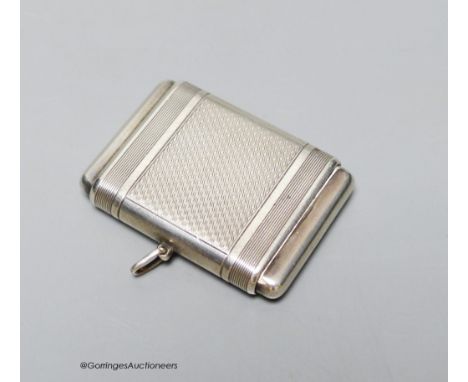   A late 1920’s Dunhill La Captive engine turned travelling watch by Tavannes watch company, import marks for Glasgow, 1929, 