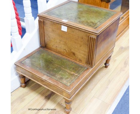   A Regency mahogany step commode, width 45cm, depth 63cm, height 47cm