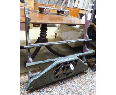   An Austrian painted wall shelf.