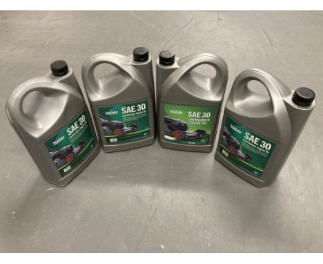 Four 5 litre lawn mower engine oil - SAE-30 (4). 