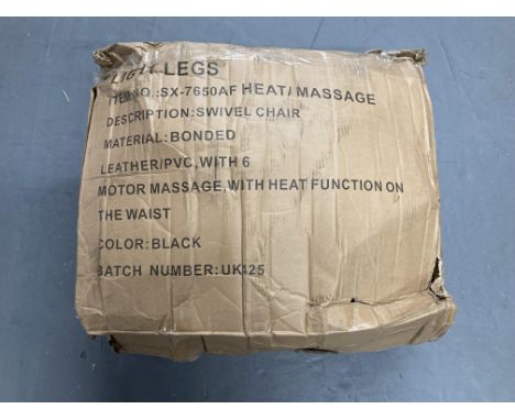 A light legs heat massage swivel chair. 