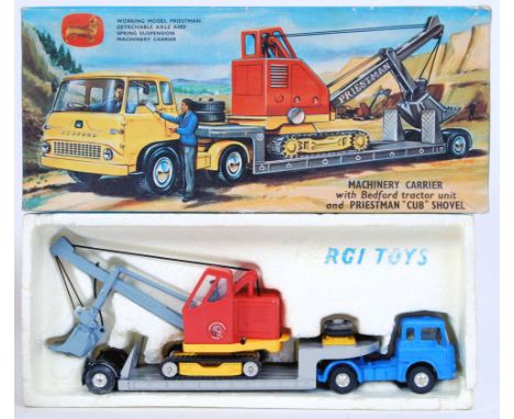 An original vintage Corgi Major Toys diecast model Gift Set 27 ' Machinery Carrier .' Appears to be complete, and within the 