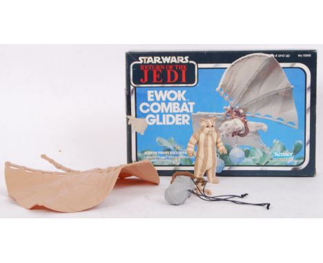 An original vintage Star Wars Kenner made Ewok Combat Glider action figure playset. Complete, (no instructions) and original 