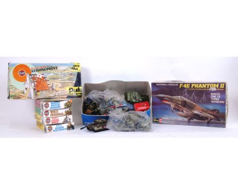 A collection of assorted Airfix and other model related items, comprising of; boxed scale plastic figures, Modern British Inf