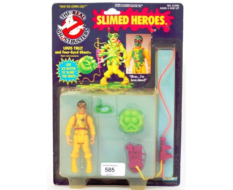 1986 Kenner The Real Ghostbusters Carded Action Figure - Slimed Heroes  Louis Tully with Four-Eyed Ghost