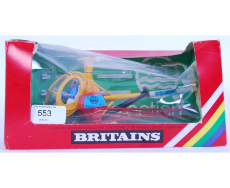 An original vintage Britains diecast model No. 9511 Helicopter Crop Sprayer. Mint, within the original (tatty) box.&nbsp;