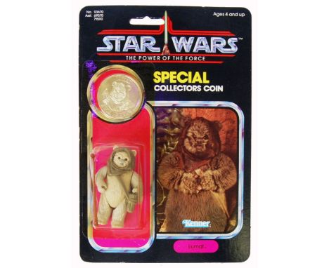 An original rare Kenner made Star Wars carded action figure ' Lumat ' from the Last 17 range. Figure mint, and still sealed o