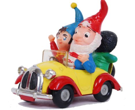 A rare original vintage Corgi Comics made diecast model Noddy's Car with Big Ears and Golly to reverse. Generally good / very
