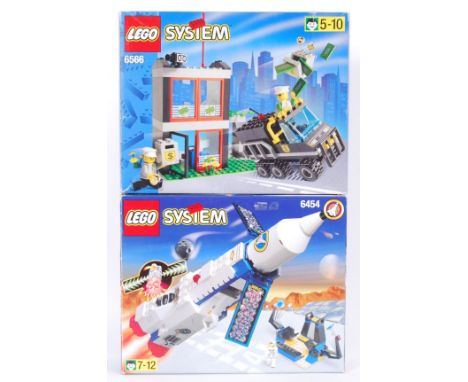 A collection of 2x original vintage Lego System sets. Sets include; No. 6566 'Bank' &amp; No. 6454 'Space Port Countdown Corn