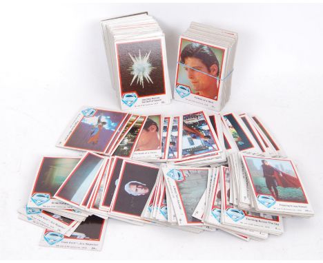 A large collection of vintage 1978 DC Comics Superman ' The Movie ' bubblegum / trading cards. Some complete runs (not a full