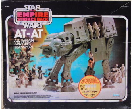 A vintage original Star Wars Kenner made AT AT All Terrain Armoured Transport vehicle playset. With chin guns and covers. Wit