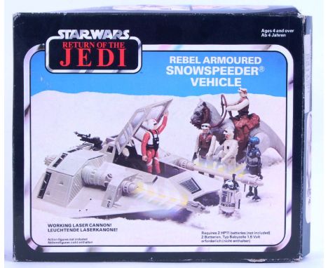 An original vintage Star Wars Palitoy made ' Rebel Armoured Snow Speeder ' within the original blue-sky box. Vendor assures u