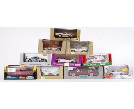 A collection of 10x precision 1:43 scale boxed diecast model cars to include: Vitesse, Hongwell, Onyx, Brumm, Jouef etc.