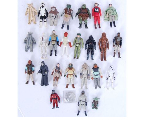 A collection of 25x original vintage Star Wars action figures - to include Logray, Princess Leia, Stormtrooper, Snaggletooth,
