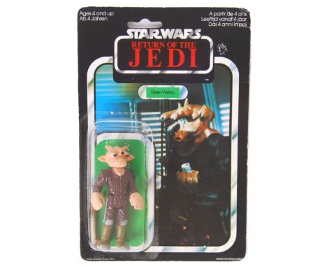 An original vintage Palitoy made Star Wars carded action figure of ' Ree Yees.' Figure mint, and still sealed on original car