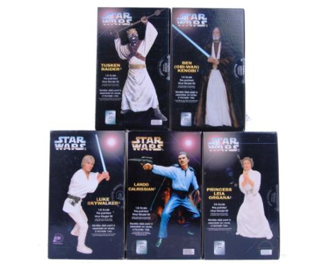 A set of 5x Polydata Star Wars 1:6 scale 'pre-painted vinyl model kit ' kits. All sealed, unused and mint. To include; Luke, 