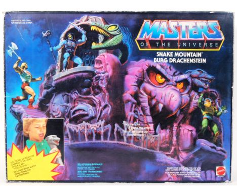 An original vintage 1980's Mattel made Masters Of The Universe MOTU action figure playset ' Snake Mountain .' 100% complete, 