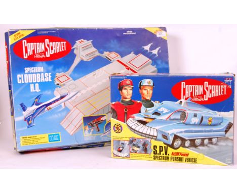 Two original Vivid Imaginations Captain Scarlet playsets - the first being Spectrum Cloudbase HQ, the other an Action Packed 