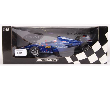 An original Minichamps 1:18 scale diecast model Limited Edition F1 car - Jarno Truli Prost Grand Prix 1999. Mint, unused, wit