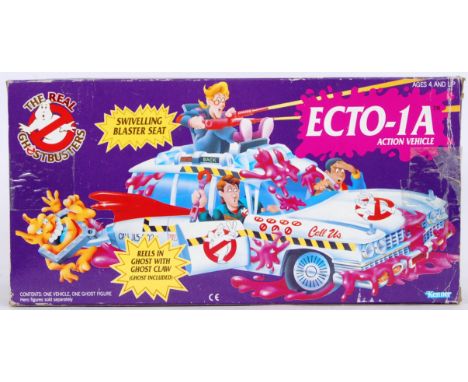 An original vintage 1980's Kenner made The Real Ghostbusters ' Ecto 1A ' vehicle. Within the original box. With chair, and cl