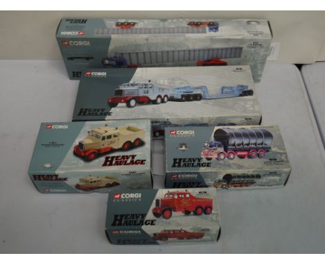 Five ltd edn boxed Corgi Heavy Haulage diecast models to include 76802 I R Dunkerley, CC11101 Siddle C Cook, 17601 Hills of B