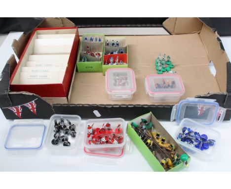 Subbuteo - Collection of original Subbuteo celluloid figures featuring 16 various teams to include Arsenal, Blackpool, Bristo