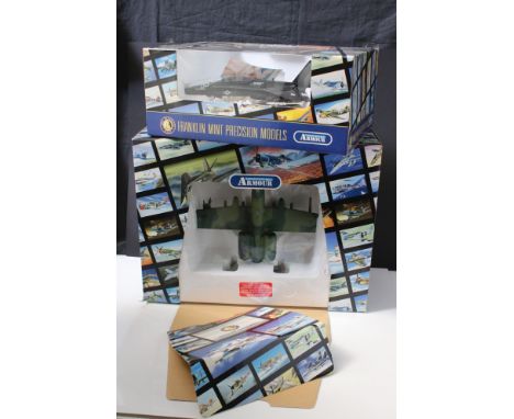 Two boxed Franklin Mint Precision model aircraft to include The F-18 Hornet and a A10 Warthog. Both boxed and complete (One b