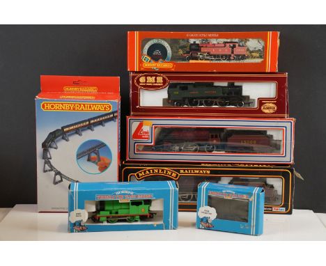 Five boxed OO gauge locomotives all poor or non-runners to include Hornby R055 LMS Class 4P Loco, Lima 205119 MWG, Hornby Tho