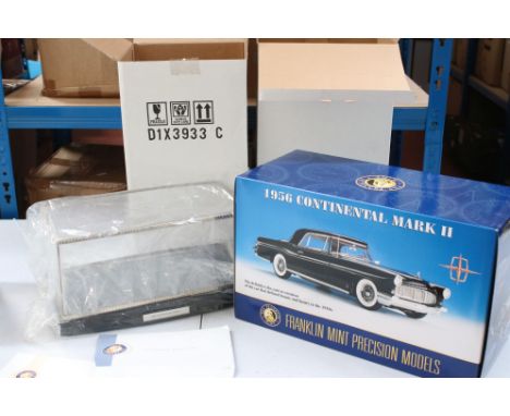 A Franklin Mint Precision Model of a 1956 Continental Mark II together with a Franklin Mint display case, both in new and box