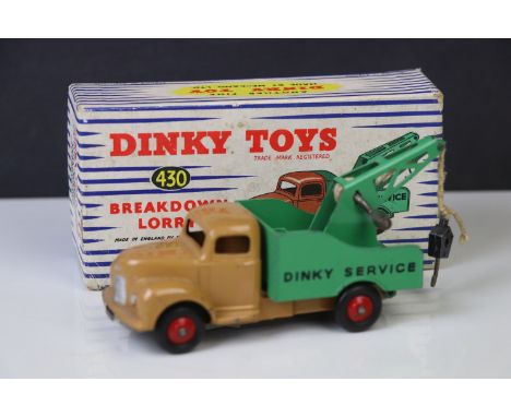 Boxed Dinky 430 Breakdown Lorry 'Dinky Service' diecast model showing some paint chips, gd box, gd overall 