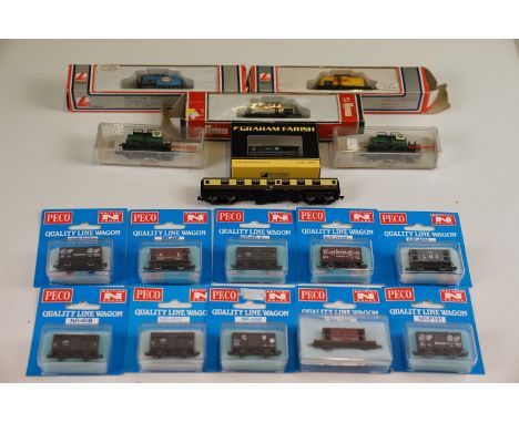16 Boxed / carded N gauge items of rolling stock to include 10 x Peco, 3 x Lima, 2 x Fleischmann &amp; 1 x Graham Farish plus