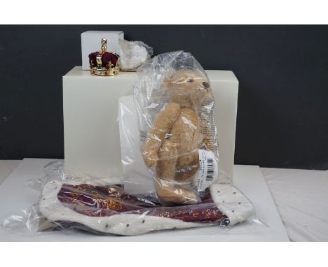 Steiff - a boxed Queen Elizabeth II Coronation Bear 664359  310131 in original sealed plastic packaging with certificate, to 